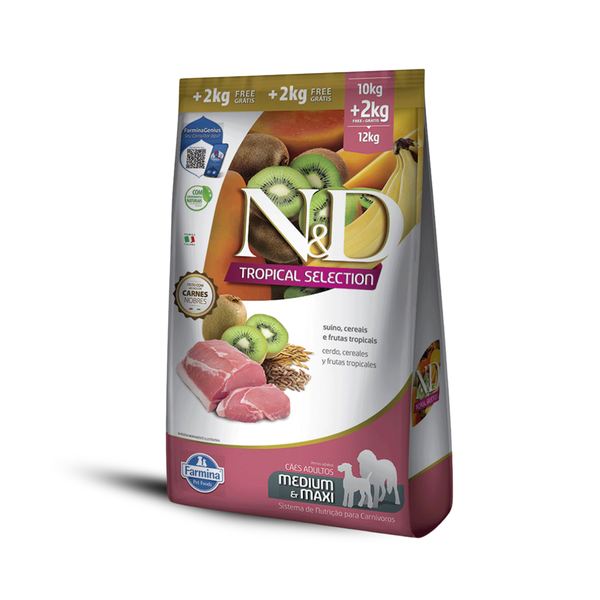 RAÇÃO ND TROPICAL SUINO ADULTO MED/MAX - CEREAIS E FRUTAS
